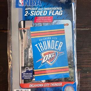 NBA Oklahoma City Thunder Blue Flag with Orange and White Accents